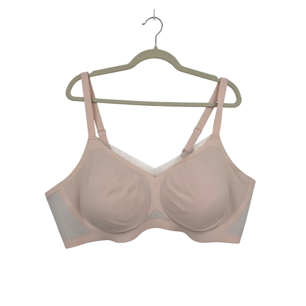 Honeylove Crossover Bra Blush Pink Wireless Support Feminine Coquette Size 3X